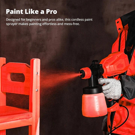 Cordless Handheld Paint Sprayer With Adjustable Spray Settings