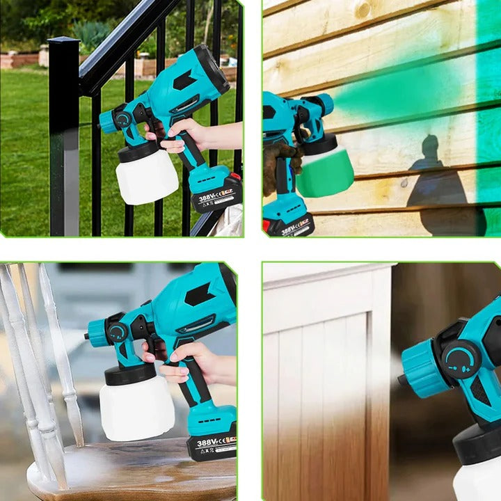 Cordless Handheld Paint Sprayer With Adjustable Spray Settings
