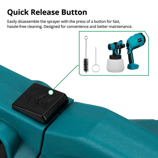 Cordless Handheld Paint Sprayer With Adjustable Spray Settings