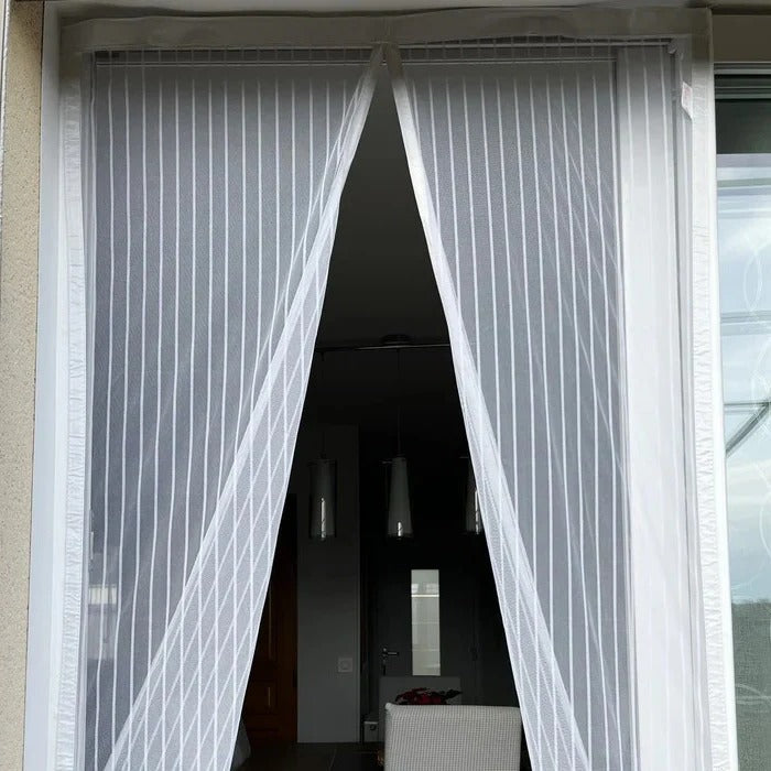 Magnetic Door Net with Mesh and Adhesive Mounting