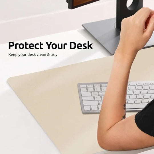 PU Leather Desk Mat With Textured Backing Surface for Workspace