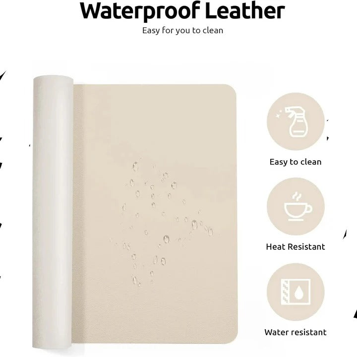 PU Leather Desk Mat With Textured Backing Surface for Workspace