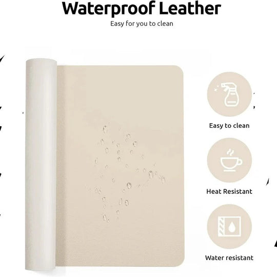 PU Leather Desk Mat With Textured Backing Surface for Workspace