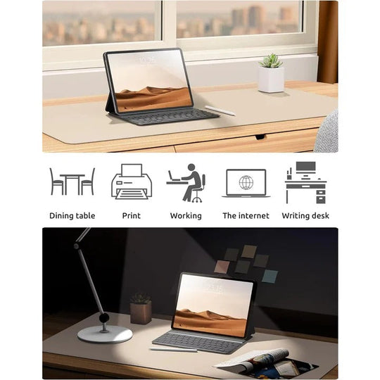 PU Leather Desk Mat With Textured Backing Surface for Workspace