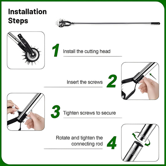 Manual Wheel Lawn Edger With Adjustable Handle Length