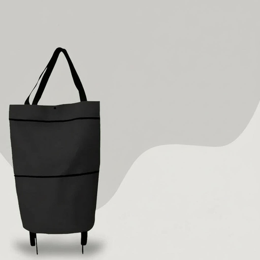 Foldable Rolling Shopping Bag and Utility Tote with Wheels