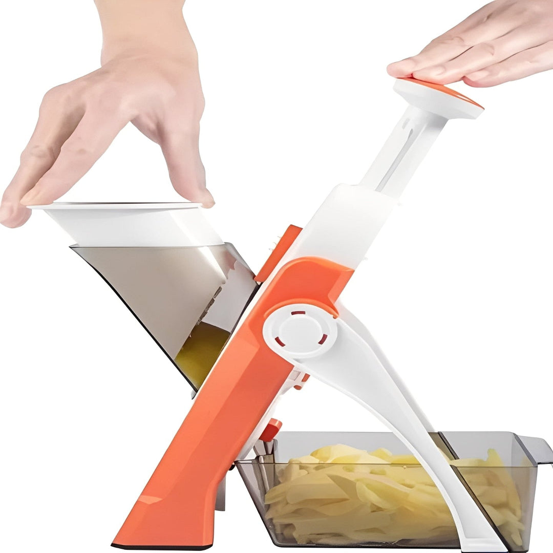 Vegetable Slicer with 5 Interchangeable Blades and Tray