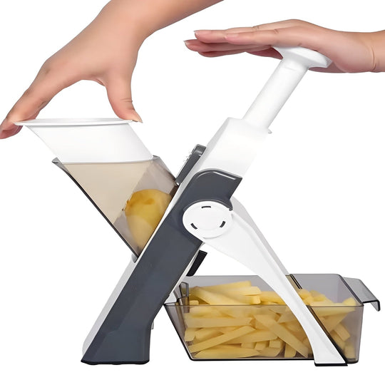 Vegetable Slicer with 5 Interchangeable Blades and Tray