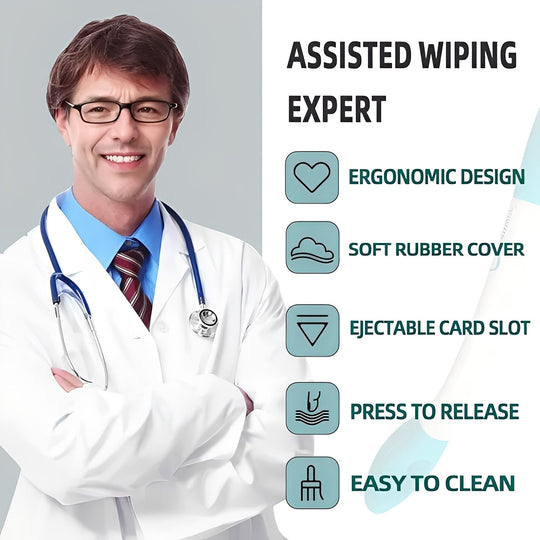 Toilet Wiping Assistance Tool with Extended Reach, Set of 2
