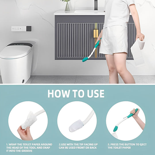 Toilet Wiping Assistance Tool with Extended Reach, Set of 2