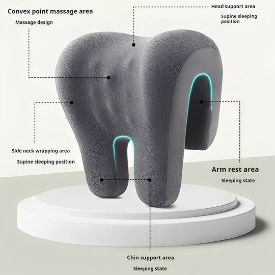 Adjustable Headrest Pillow for Office Chairs with Removable Cover