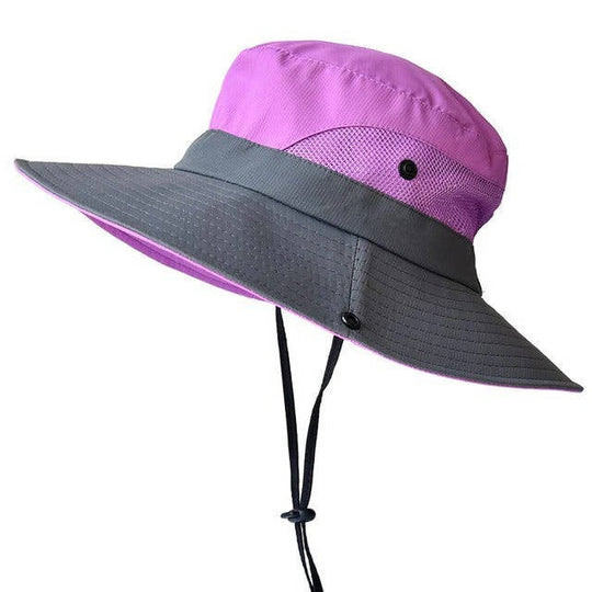 Foldable Outdoor Sun Hat with Wide Brim and Adjustable Strap