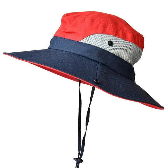 Foldable Outdoor Sun Hat with Wide Brim and Adjustable Strap