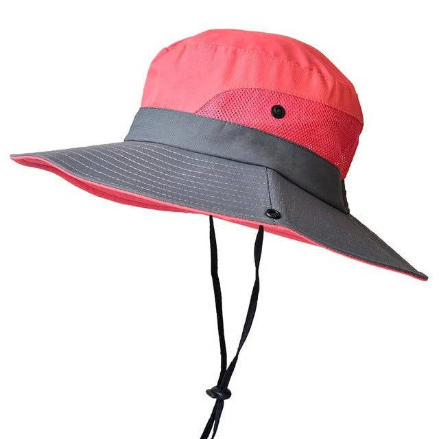 Foldable Outdoor Sun Hat with Wide Brim and Adjustable Strap