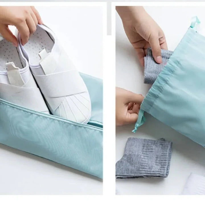 Travel Packing Cube Set, 7 Pieces with Mesh Panels and Bags