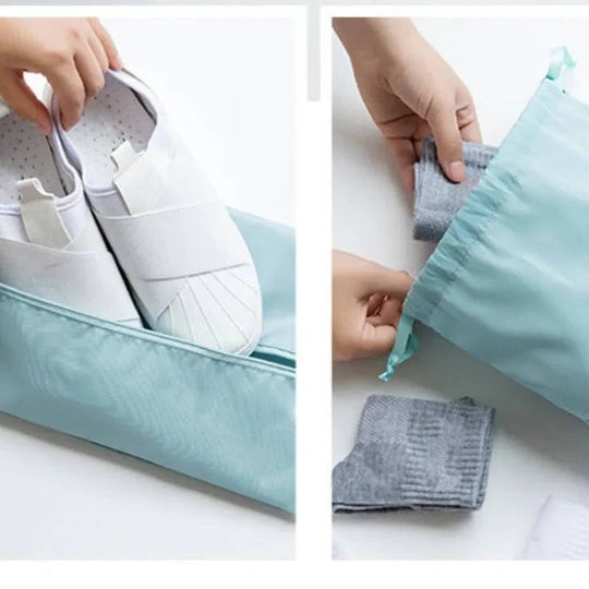 Travel Packing Cube Set, 7 Pieces with Mesh Panels and Bags