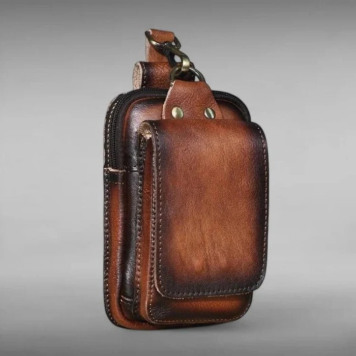 Adjustable Belt Bag with Compartments and Closure