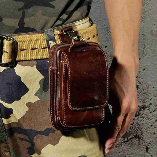 Adjustable Belt Bag with Compartments and Closure
