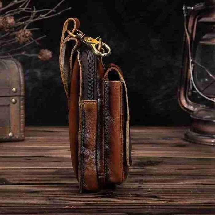 Adjustable Belt Bag with Compartments and Closure