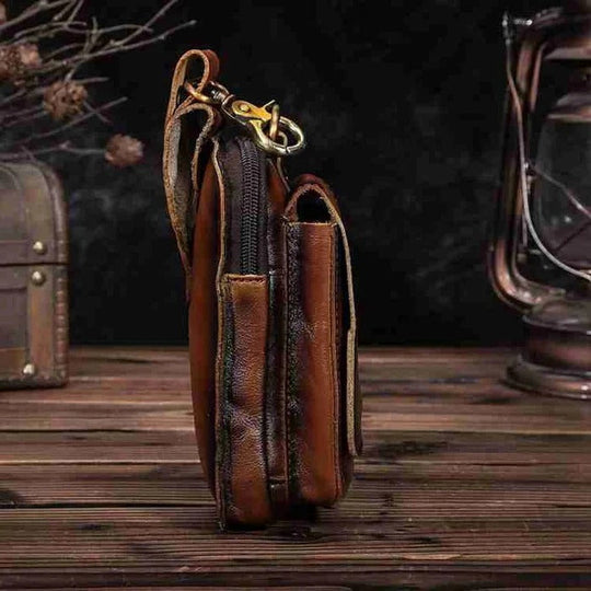 Adjustable Belt Bag with Compartments and Closure