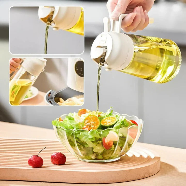 Cooking Oil Dispenser Bottle with Refillable Sprayer Design
