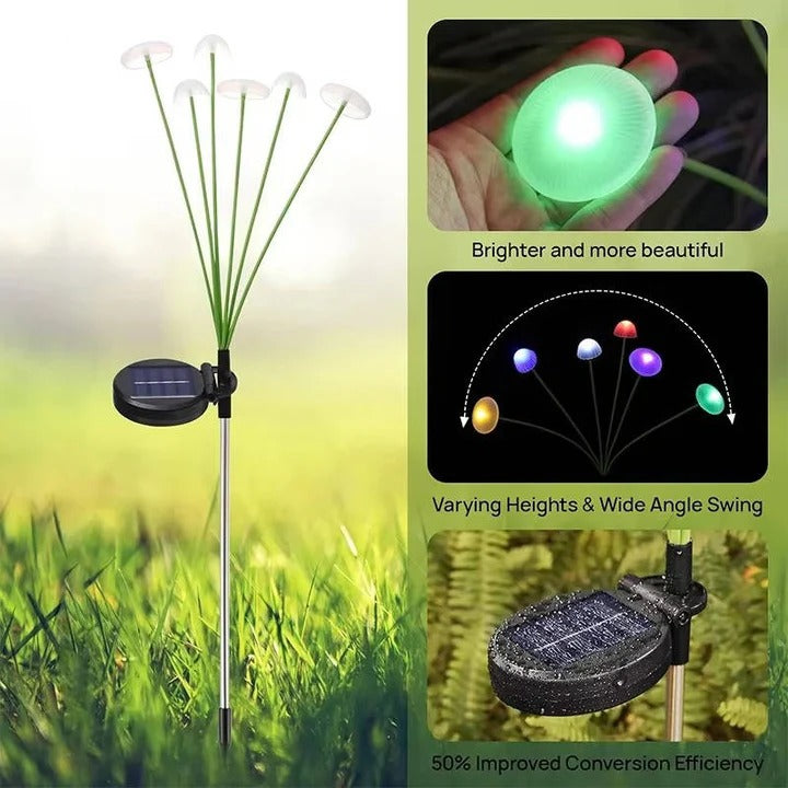 Solar Garden Light with Jellyfish Design and Colour Changing LEDs