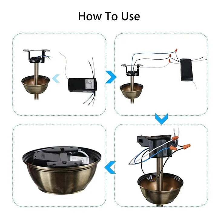 Ceiling Fan and Light with Remote Controller