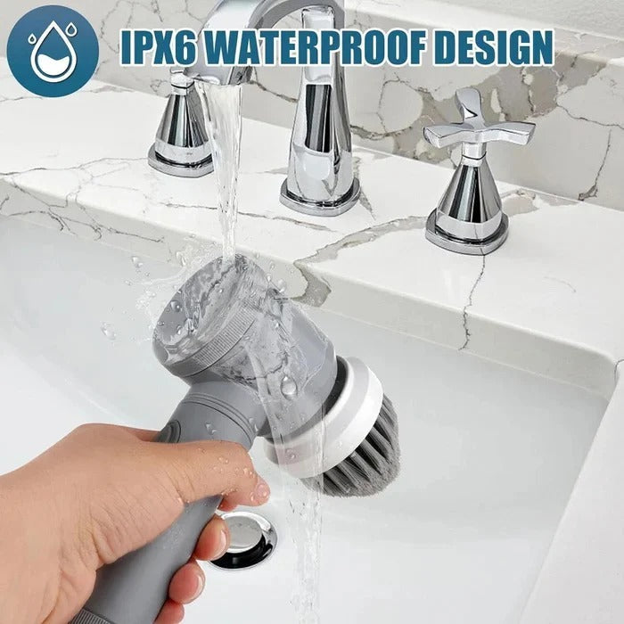 Cordless Electric Spin Scrubber with Interchangeable Brush Heads