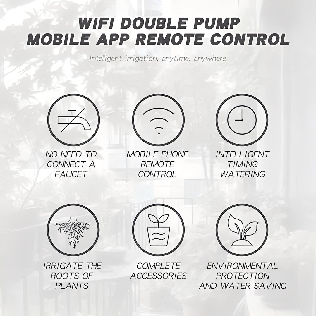 Plant Waterer with WiFi App Control and Drip System