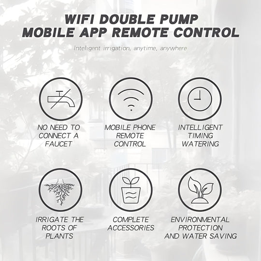 Plant Waterer with WiFi App Control and Drip System