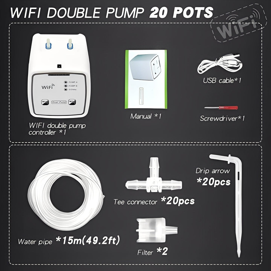 Plant Waterer with WiFi App Control and Drip System