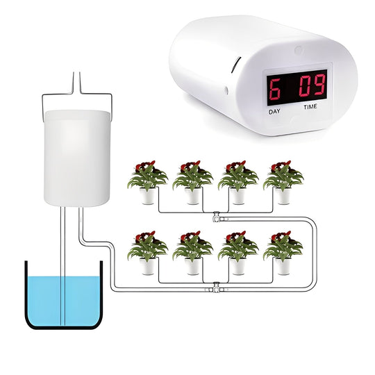 Plant Watering Pump Timer with LCD Display and USB Charging