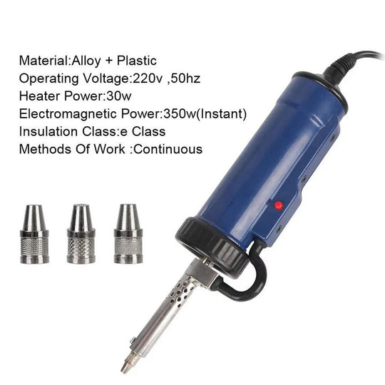 Electric Desoldering Device with Trigger Control and 3 Nozzles