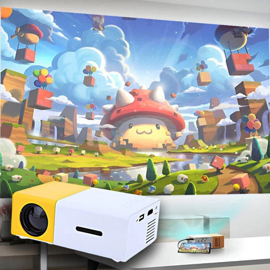Media Projector with Connectivity for Phones, Laptops, and USB
