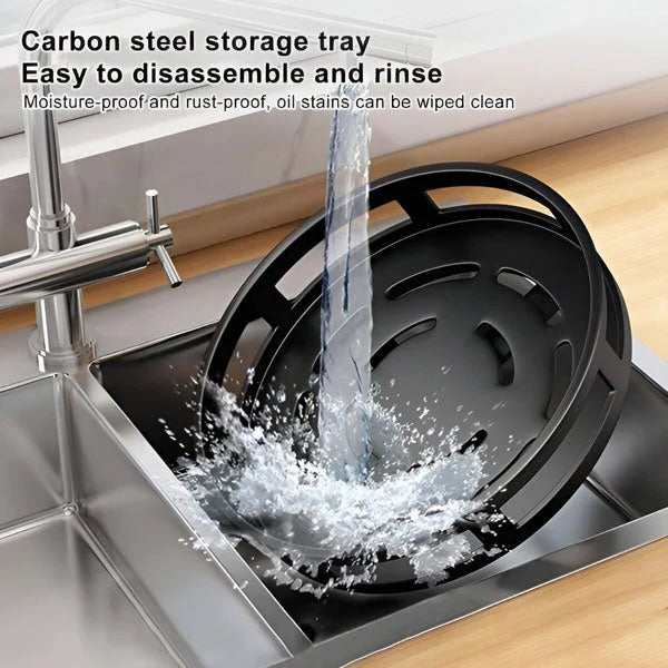Swivel Metal Organiser with 3 Tiers for Storage