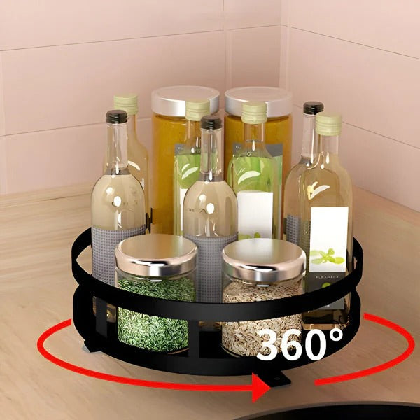 Swivel Metal Organiser with 3 Tiers for Storage