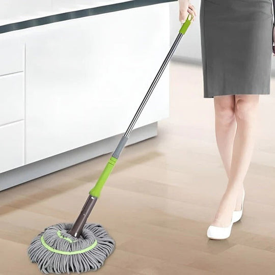 Self-Wringing Microfiber Floor Mop, 360-Degree Rotating Cleaning Head