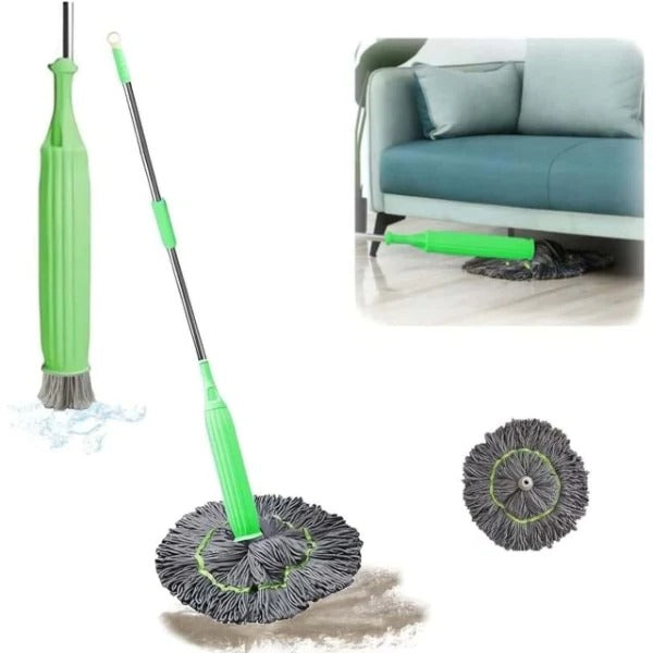 Self-Wringing Microfiber Floor Mop, 360-Degree Rotating Cleaning Head