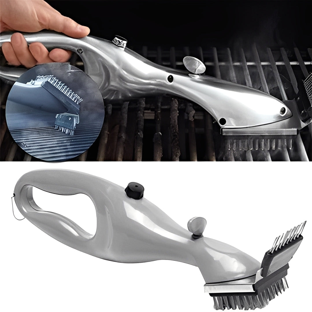 Grill Cleaning Brush with Steam-Use Design and Scraper