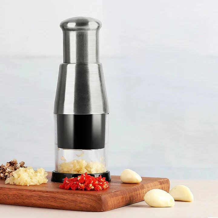 Garlic Chopper Device with Stainless Steel Blades
