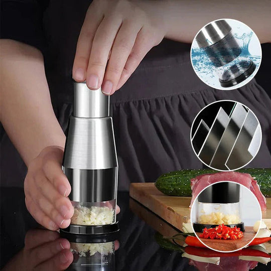 Garlic Chopper Device with Stainless Steel Blades