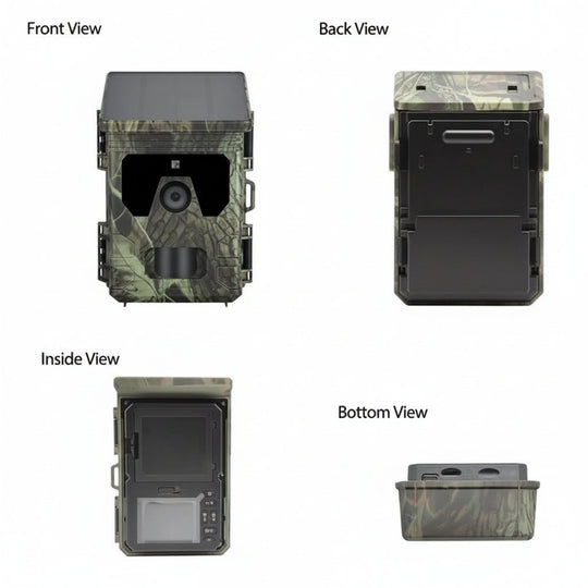 Solar Powered Trail Camera with Night Vision and Outdoor Use