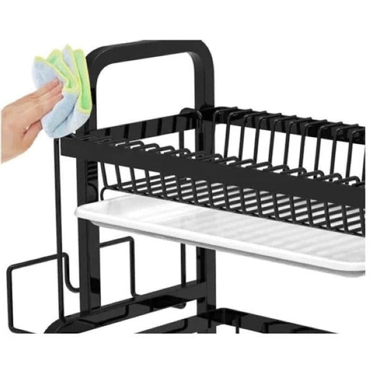 3 Tier Kitchen Dish Drying Rack with Adjustable Shelves
