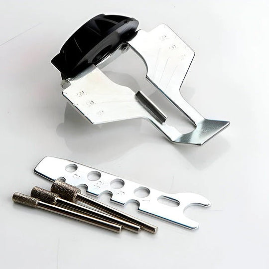 Portable Chainsaw Sharpener for On-Site Use with Angle Guide Design