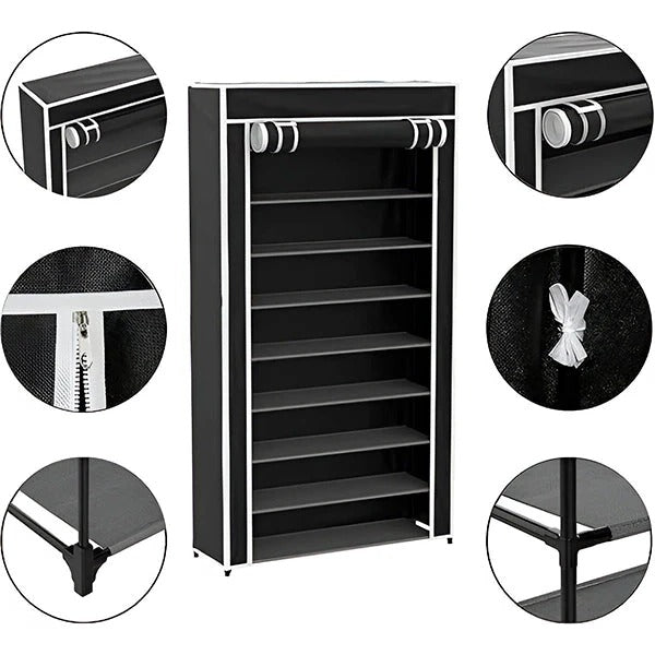 Vertical Shoe Rack Organiser for Entryway and Closet Storage