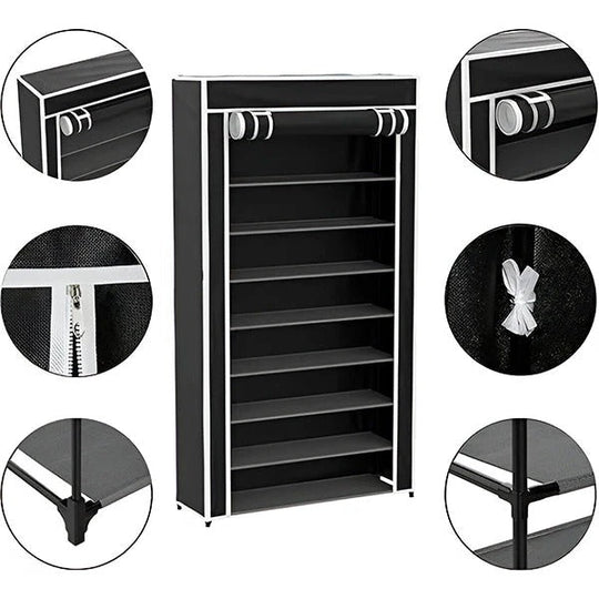Vertical Shoe Rack Organiser for Entryway and Closet Storage