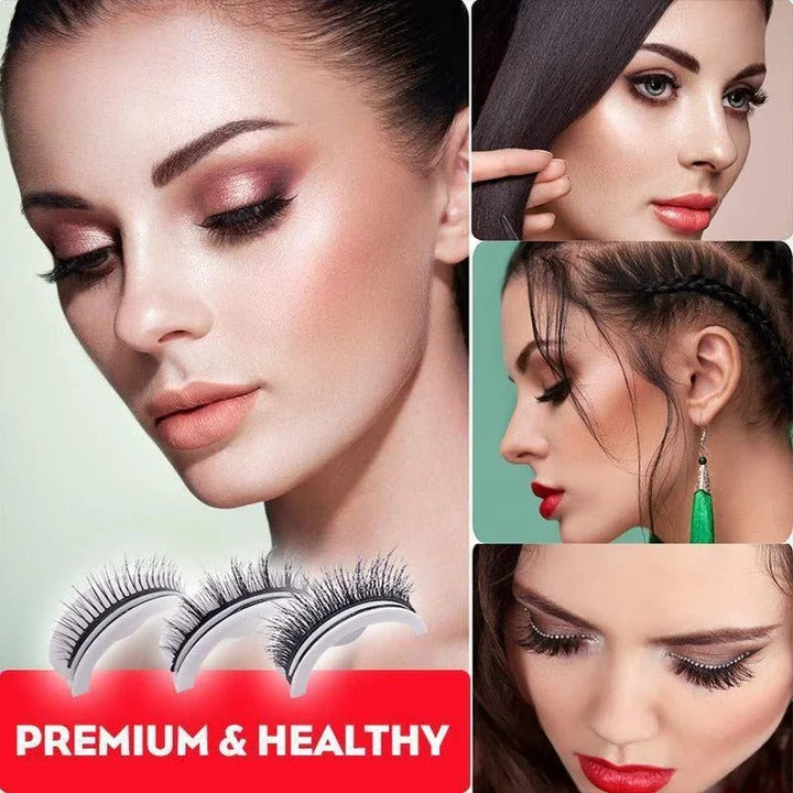 Self-Adhesive Eyelashes with Washable and Reusable Design