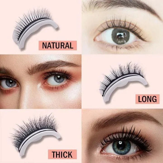 Self-Adhesive Eyelashes with Washable and Reusable Design