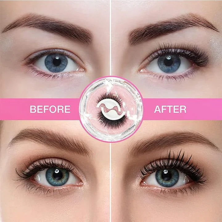 Self-Adhesive Eyelashes with Washable and Reusable Design