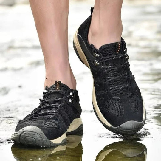 Women’s Hiking Shoes with Leather Mesh Upper for Outdoor Use